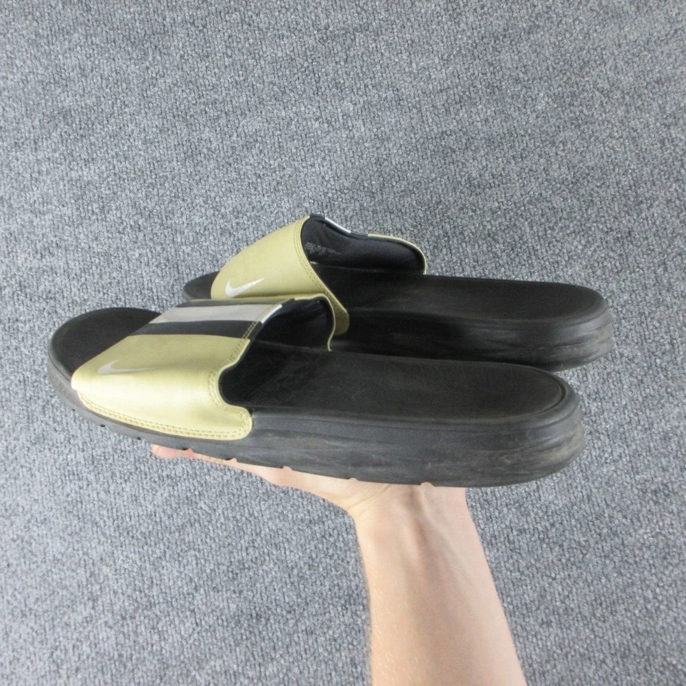 New Orleans Saints Slides Mens 10 Black NFL Football Nike Team Sandals